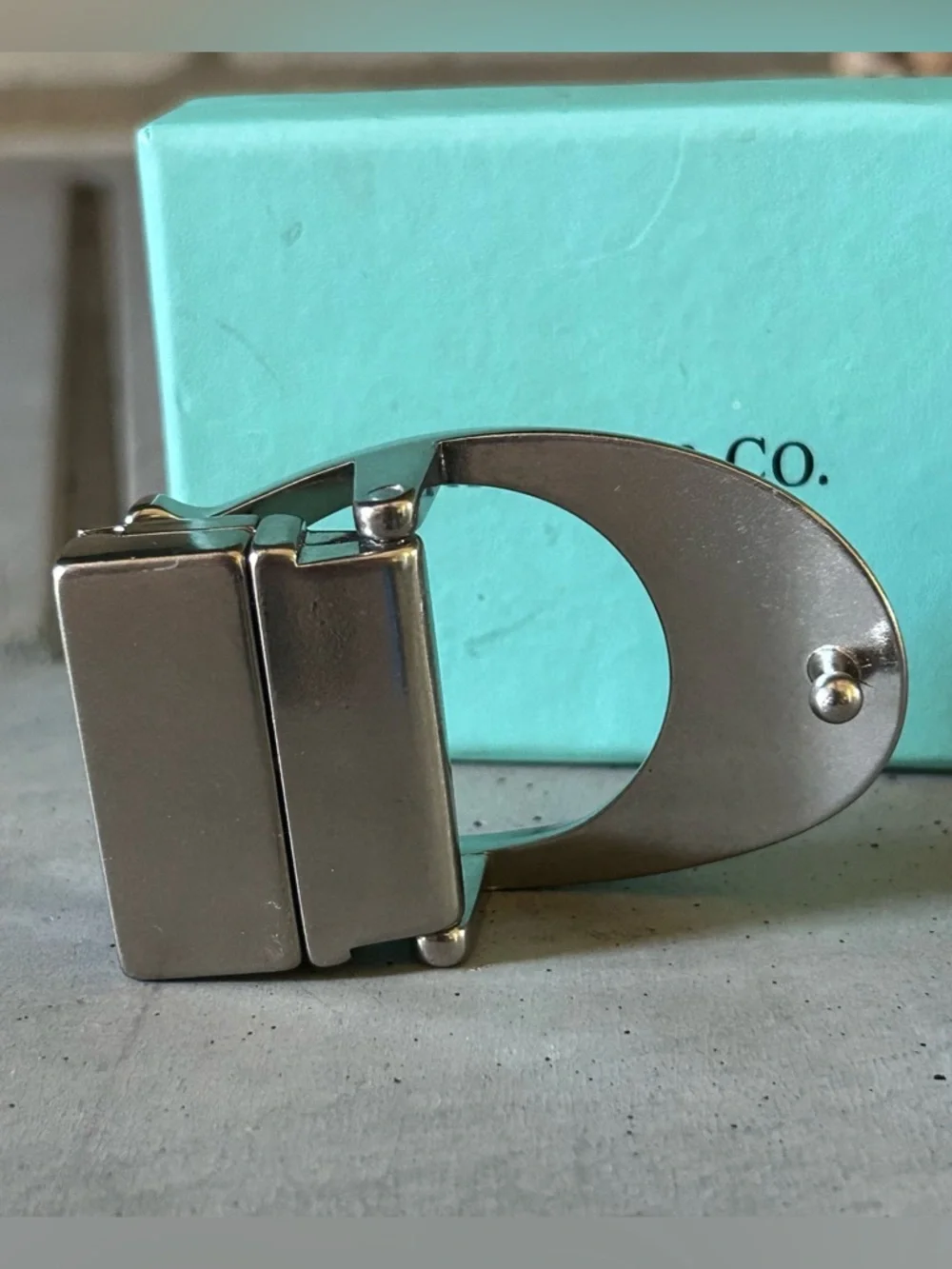 Coach Sculpted Signature Belt Buckle Silver
